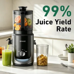 ClassA Energy Saving Vertical Cold Press Slow Juicer Electric Automatic Big Mouth Juice Pulp Separation Household Fruit Juicer
