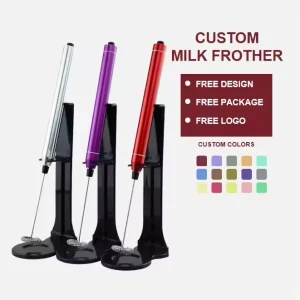 Classic Design Handheld Electric Milk Frother, Powerful Aluminium Heater, Stainless Steel Box Packing