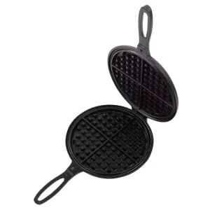 Classic Eco Friendly Pre Seasoned Non Stick Cast Iron Press Style Waffle Maker