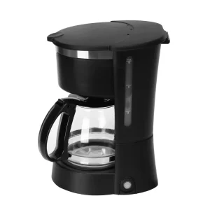 Classic Electric Semi Automatic Drip Coffee Machine with Glass Kettle and Permanent Filter for Household Hotel Use