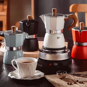 Classic Italian Aluminum Alloy Espresso and Coffee Maker Italiana Stovetop Mokapot 1 3 Cups Espresso Coffee Moka Pots