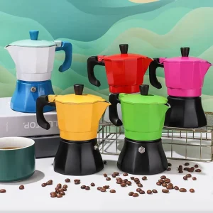 Classic Italian Style Espresso Cup Moka Pot Aluminum Alloy Espresso and Coffee Maker Coffee Machine