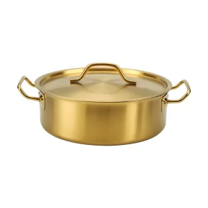 Classic Kitchen Dual Sided Stainless Steel Shabu Pot Hot Pot Divider Pot Cover Induction Cooktop Gas Stove Dishwasher Safe