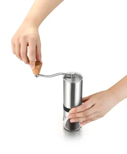 Classic Stainless Steel Manual Adjustable Eco Friendly Coffee Bean Grinder Customizable Logo