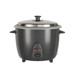 Classic Style Stainless Steel Electric Drum Cooker Non Stick Coating Inner Pot Measuring Cup Portable One Click Fast Cooking