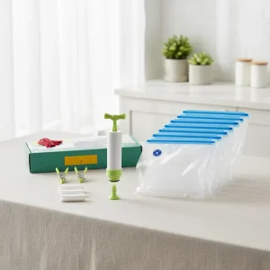 Clear Vacuum Sealer Bags for Easy Content Identification and Food Storage Organization