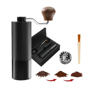 Coffee Grinder Professional Portable Coffee Grinder with Gift Set Machine Stainless Steel Manual Coffee Bean Grinder