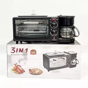 Coffee Machine 3 in 1 Multifunction Mini Breakfast Maker With Baking Bread Toaster Fried Egg