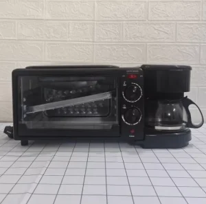 Coffee Machine Breakfast Sandwich Maker with Toaster Oven Microwave Oven Multifunction 9L 3 in 1 Breakfast Maker