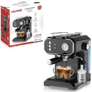 Coffee Maker 20 Bar Espresso Machine 2L Capacity 850W High Pressure Pump Reboil Twin Brewing Cycle Home Office USA