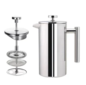 Coffee Maker French Press 304 Stainless Steel Coffee French Press Vacuum Insulated Filtration System Double Wall