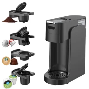 Coffee Maker Machine Fully Automatic Single Serve Brew Espresso Cappuccino 16 20 Bars Pump Pressure K Cup Compatible Removable