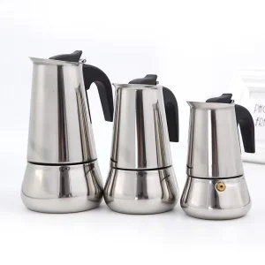 Coffee Maker Machine Moka Pot American Latte Electric Burner Italian French Press Percolator Brew Kettle Stovetop StainlessSteel