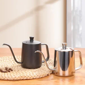 Coffee Pour Over Kettle Stainless Steel Gooseneck Drip Pot with Lid for Coffee Tea and Camping Controlled Pour Over Brewing