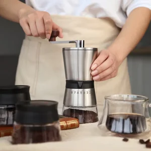 Coffee Tools Stainless Steel Manual Coffee Grinder Set Ceramic Burr Coffee Bean Grinder Set