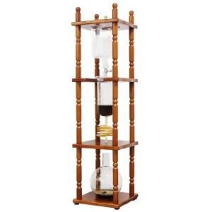 Cold Drip Brew Coffee Maker with Tower Wood Base Stand Color Optional