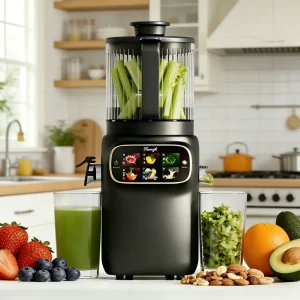Cold Press Juicer Slow 50RPM High Yield 99% More Juice Quiet Vitamins Preserved Wide Mouth CE FDA Stainless Steel Blade DC Motor