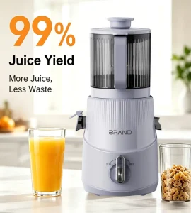 Cold Press Juicer With Ice Cream Function 350W Automatic Pulp Separation Easy Clean Reverse Function Kitchen Appliance