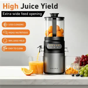 Cold Press Slow Juicer Extra Wide Chute Moisture Proof Reverse Function Masticating Juicer With Ice Cream Function