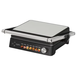 Color Menu Display Screen Indoor Grill Panini Press Sandwich Maker with Adjustable Themostate and Timer