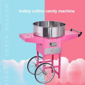 Colored Cotton Candy Making Machine Trolley Cotton Candy Machine Electric Cotton Candy Machine