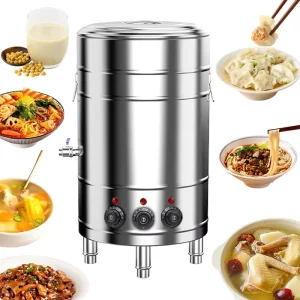 Commercial 100L/150L Heavy Duty Motor Soymilk Steam Maker Noodle Cooking Water Boiling Soup Pot Keep Warm Machine