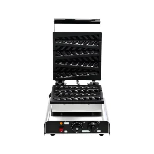 Commercial 1750W Stainless Steel 4PCS Long Waffle Stick Maker 220 240V Non Stick Lolly Waffle Baker for Bakery Cafe Breakfast