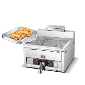 Commercial 17L Industrial Gas Deep Fryer 1 Tank 1 Basket Fryer for Potato Chips