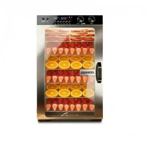 Commercial 18 Tray Food Dehydrator Stainless Steel Fruit Dryer with 48H Digital Timer for Jerky Meat Veggies 900W
