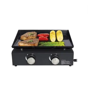 Commercial 2 Burner Steel Gas Grill Oven with Smokeless Cooking Modern Design Professional Outdoor BBQ