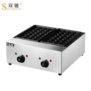 Commercial 2 Plate Takoyaki Machine Non stick Snack Machine Electric Fish Pellet Grill Fish Ball Maker Portable Lightweight