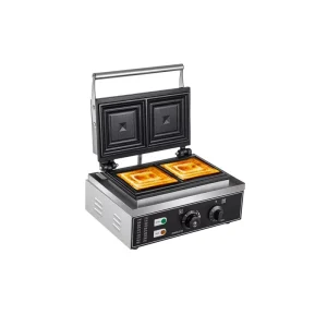 Commercial 2 Slice Sandwich Maker with Panini Press Grill Restaurant and Cafe Use