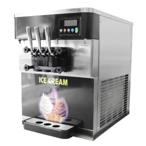 Commercial 2000W Ice Cream Maker 3 Flavor Soft Ice Cream Machine 22L H Automatic Stainless Steel Yogurt Ice Cream R404a