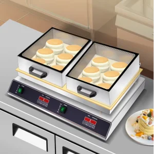 Commercial 220V Stainless Steel Souffl Pancake Waffle Maker High Productivity Display Screen 1 Year Warranty