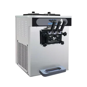 Commercial 25~28 L/h VOKA Stainless Steel 2000W Desktop Ice Cream Machine 3 Flavors Soft Serve Maker for Dessert Shops