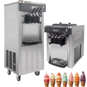 Commercial 3 Flavor Soft Frozen Yogurt Ice Cream Machine 3 Flavors 2+1 Mixed Soft Serve Ice Cream Maker