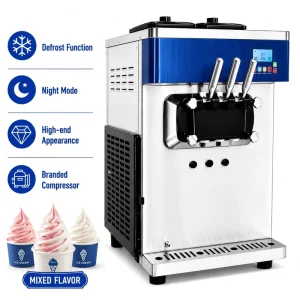 Commercial 3 Flavor Soft Serve Ice Cream Maker Machine for Ice Cream Shop