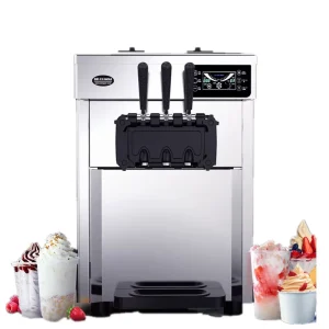Commercial 3 Flavors 2+1 Mixed Soft Serve Ice Cream Machine Frozen Yogurt Machine Ice Cream Machine