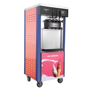 Commercial 3 Flavors Soft Serve Ice Cream Machine Stainless Steel Automatic Yogurt Milk Ice Cream Maker with Stable Motor