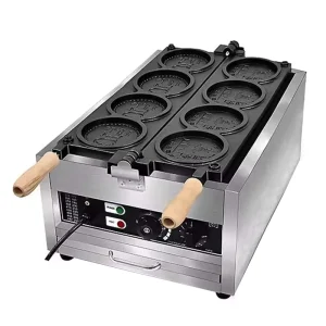 Commercial 4 Grids Cheese Korea Coin Bread Machine Machines Custom Cheese Coin Pancake Waffle Maker