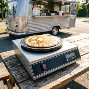 Commercial 400mm Electric Crepe Maker Pancake Griddle for French Crepe Small Business Cafe Street Food Cart