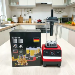 Commercial 4500W Portable Blender with 2L Double Cup 15 Speed Settings Variable Speed Control Ice Crushing Function Blender