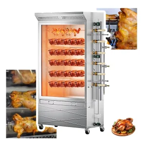 Commercial 6 8 Rods Big Capacity 40 60 Chickens Gas Chicken Roast Machine Roaster Rotisserie Oven Griller Grill Machine
