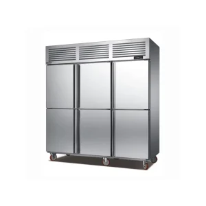 Commercial 6 Door Cooling Cabinet 1860L Auto Defrost Single Temp Fridge Freezer for Kitchen Food Storage