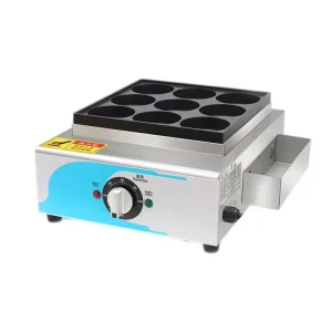 Commercial 9 Holes Wheel Cake Stainless Steel Burger Maker Electric Street Food Egg Burger Making Machine