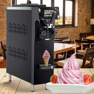 Commercial 900W Soft Ice Cream and Frozen Yogurt Machine Auto Clean Single Flavor for Household Use for Restaurant Snack Bars
