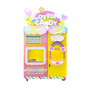 Commercial Automatic Cotton Candy Machine with One Click Cleaning System