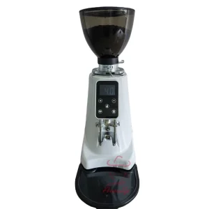 Commercial Automatic Electric Coffee Grinder Titanium Coated Flat Burr 68mm 850g Capacity 520W Heated Hotel Outdoor