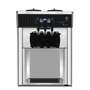 Commercial Automatic Electric Soft Serve Ice Cream Maker 2+1 Mixed Flavors Yogurt Milk Machine Energy Efficient Stainless Steel