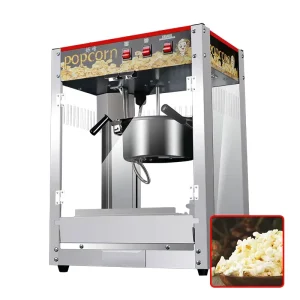 Commercial Automatic Popcorn Vending Maker Battery Stainless Steel Electric Countertop Machine Household Use